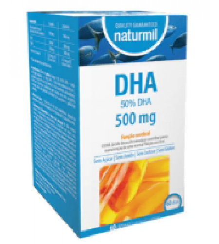 DHA 500 mg - 60 Cápsulas - Naturmil